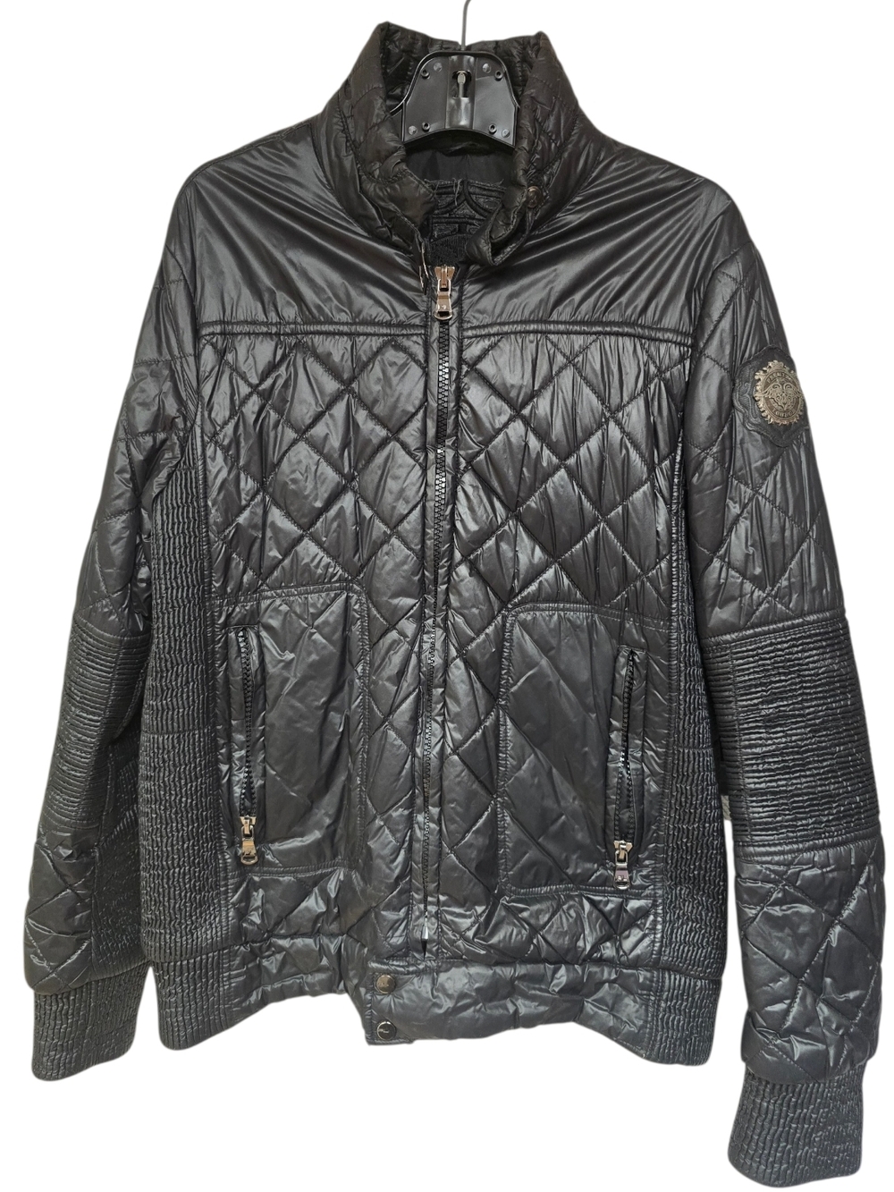 Quilted Black Zip-Up Jacket